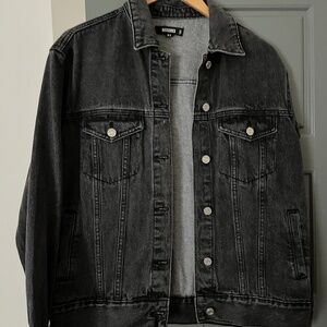 Oversized Black Denim Jacket
